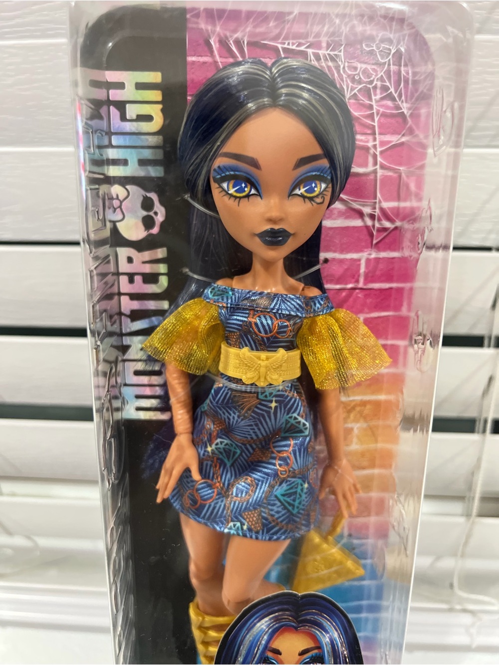 Monster High Kids Dress – Blue & Yellow Off-Shoulder Dress